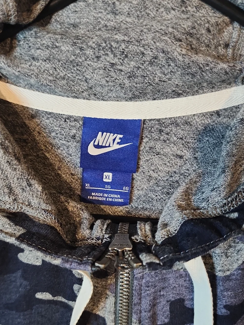 Nike Camo Vintage Gym Zip Hoodie Sweatshirt EUC Size Xlarge - Picture 4 of 7